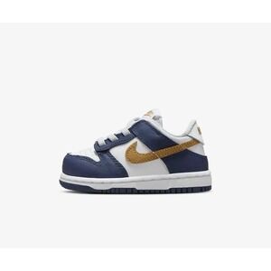 Nike Dunk Low Shoes Youth 10C Midnight Navy Wheat FB9108-111 Retro Classic Kids